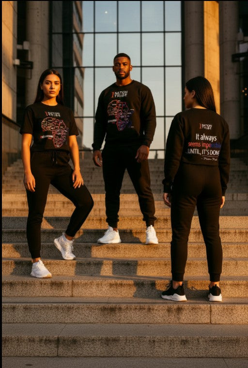 1 NACIÓN. 1 TRIBU. Camiseta unisex de tejido grueso y teñido en prenda.