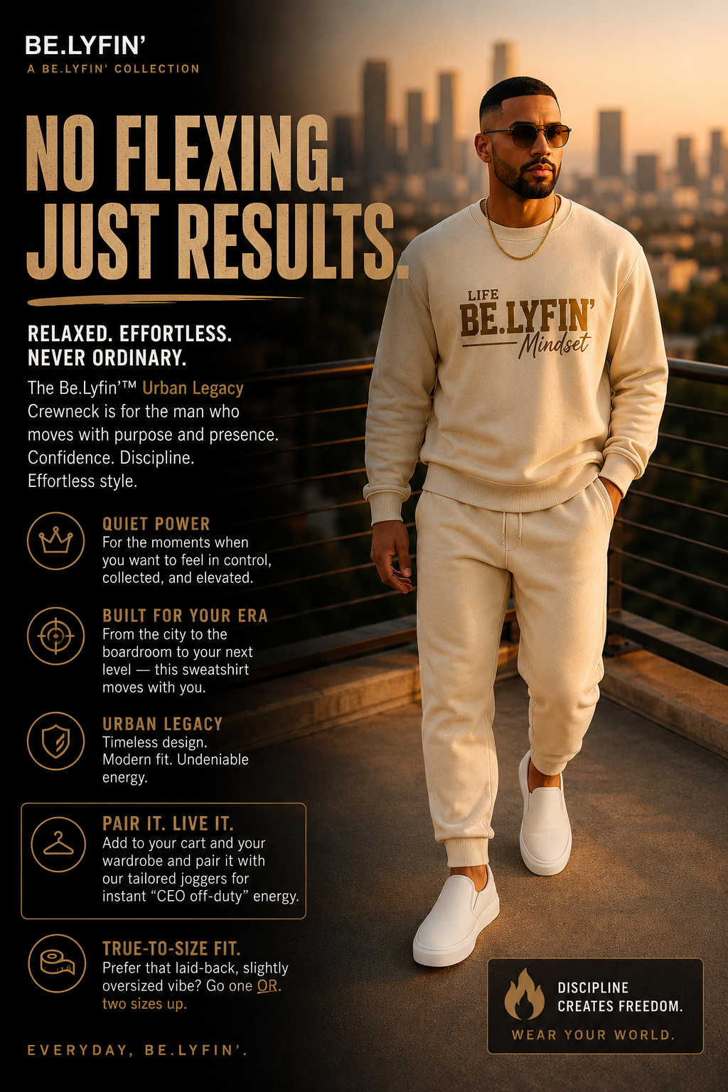 Life BE.LYFIN' — “MINDSET” Crewneck Sweatshirt