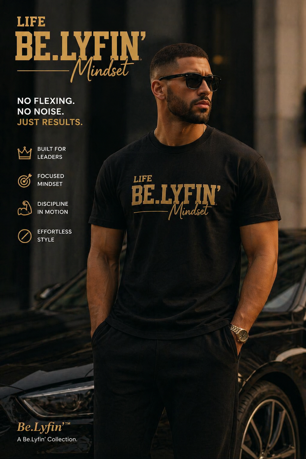 LIFE BE.LYFIN’ MINDSET Tee — Quiet Control Edition