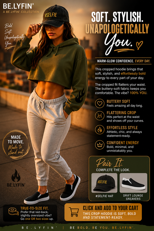 Feelin'Good! GhostFlame EmberFlex Crop Hoodie