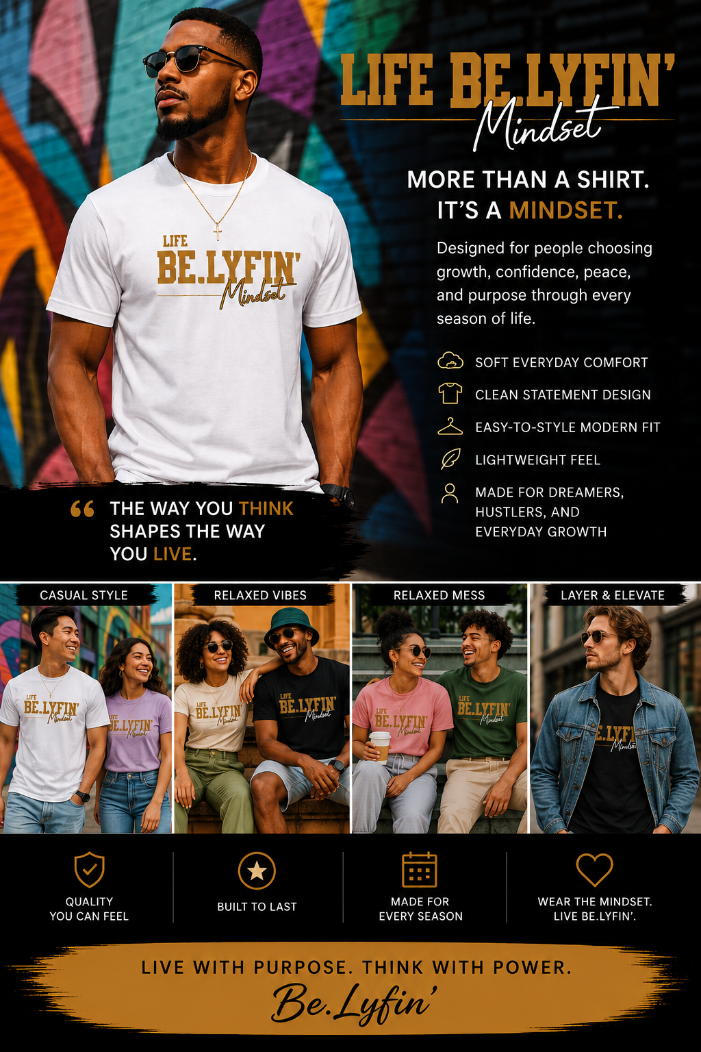 LIFE BE.LYFIN’ Mindset Tee