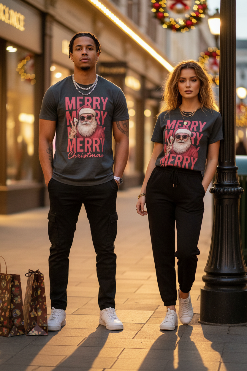Santa Swag Tee! Oversized Faded T-shirt