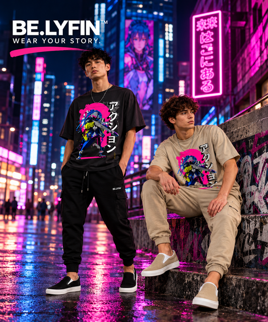 Midnight Cyber Hunt!  – Oversized Faded T-Shirt