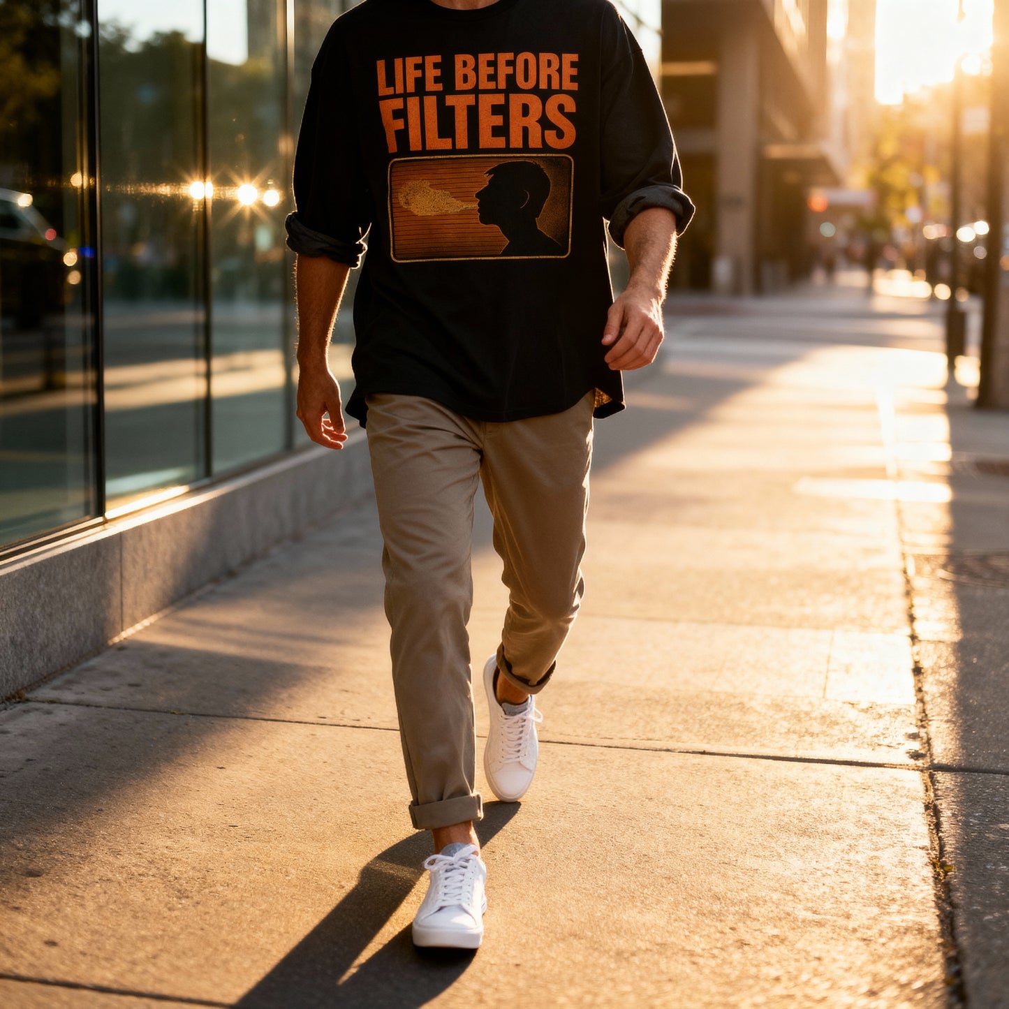 Urban Styled Oversized Organic High Neck T-Shirt